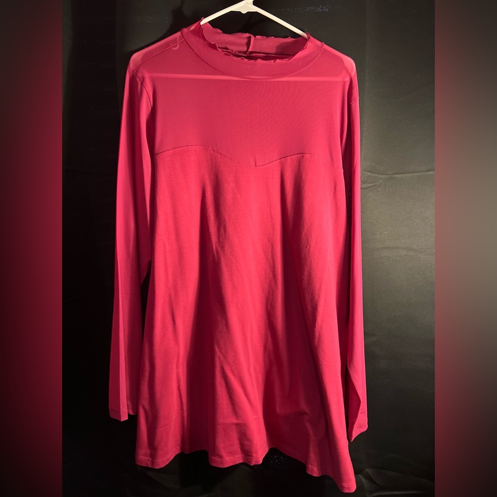 Red mock neck shirt, Torrid size 4 NWT